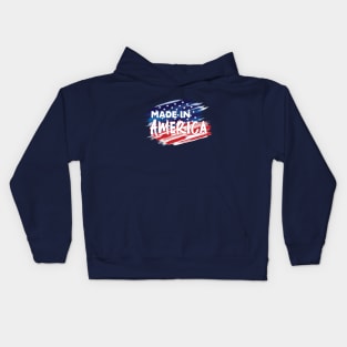 Made in America Watercolor Stars & Stripes Kids Hoodie